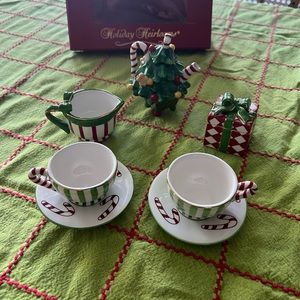 Waterford Holiday heirlooms, 9 piece mini tea set